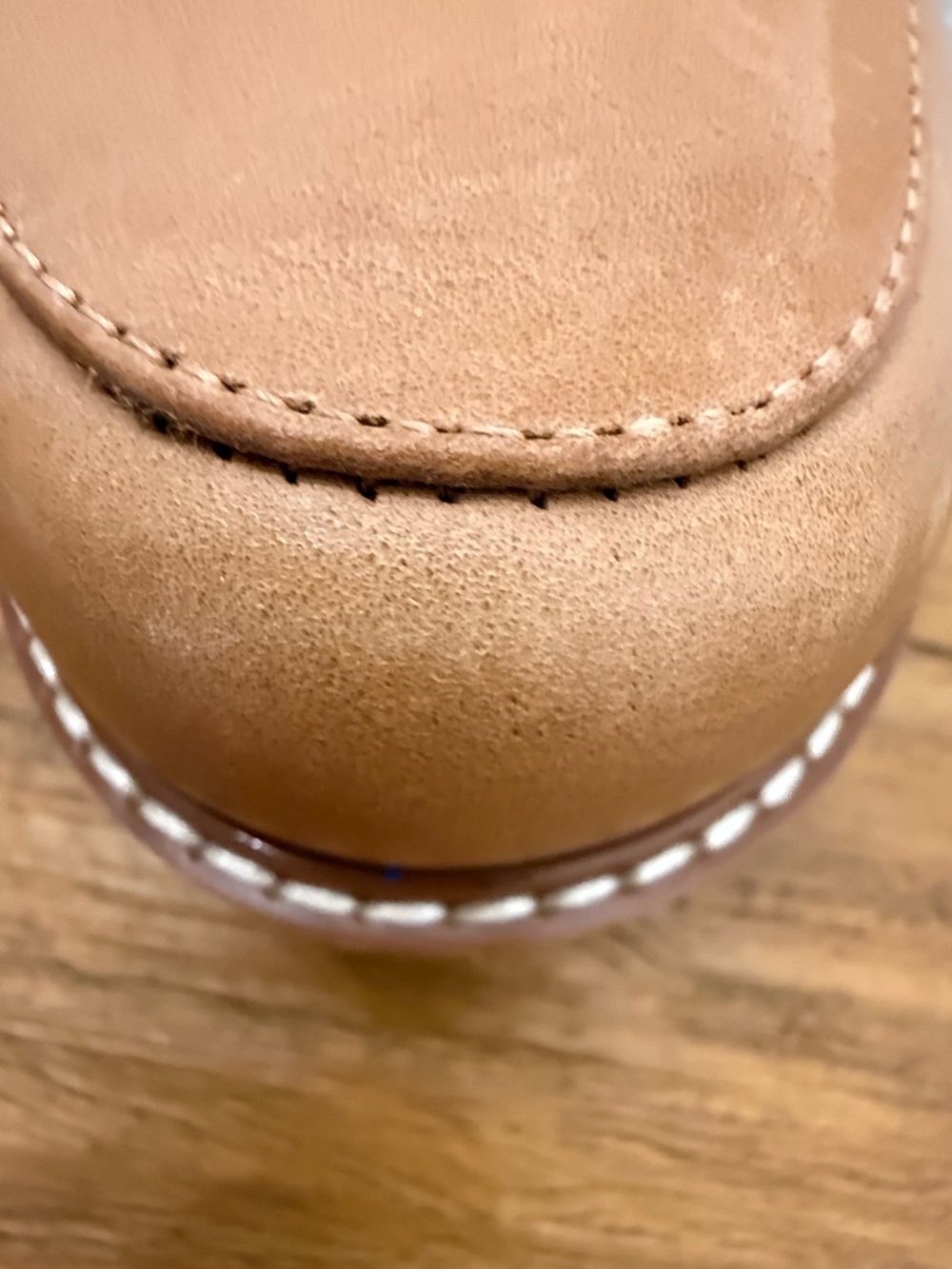 Naturalizer Darry Lug Sole Platform Loafers Tan Cognac Leather Size 7 - Picture 10 of 10